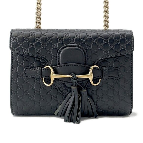 GUCCI Black Leather Bag - Picture 1 of 16